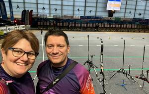 Delphine et son coach prêt pour le tir